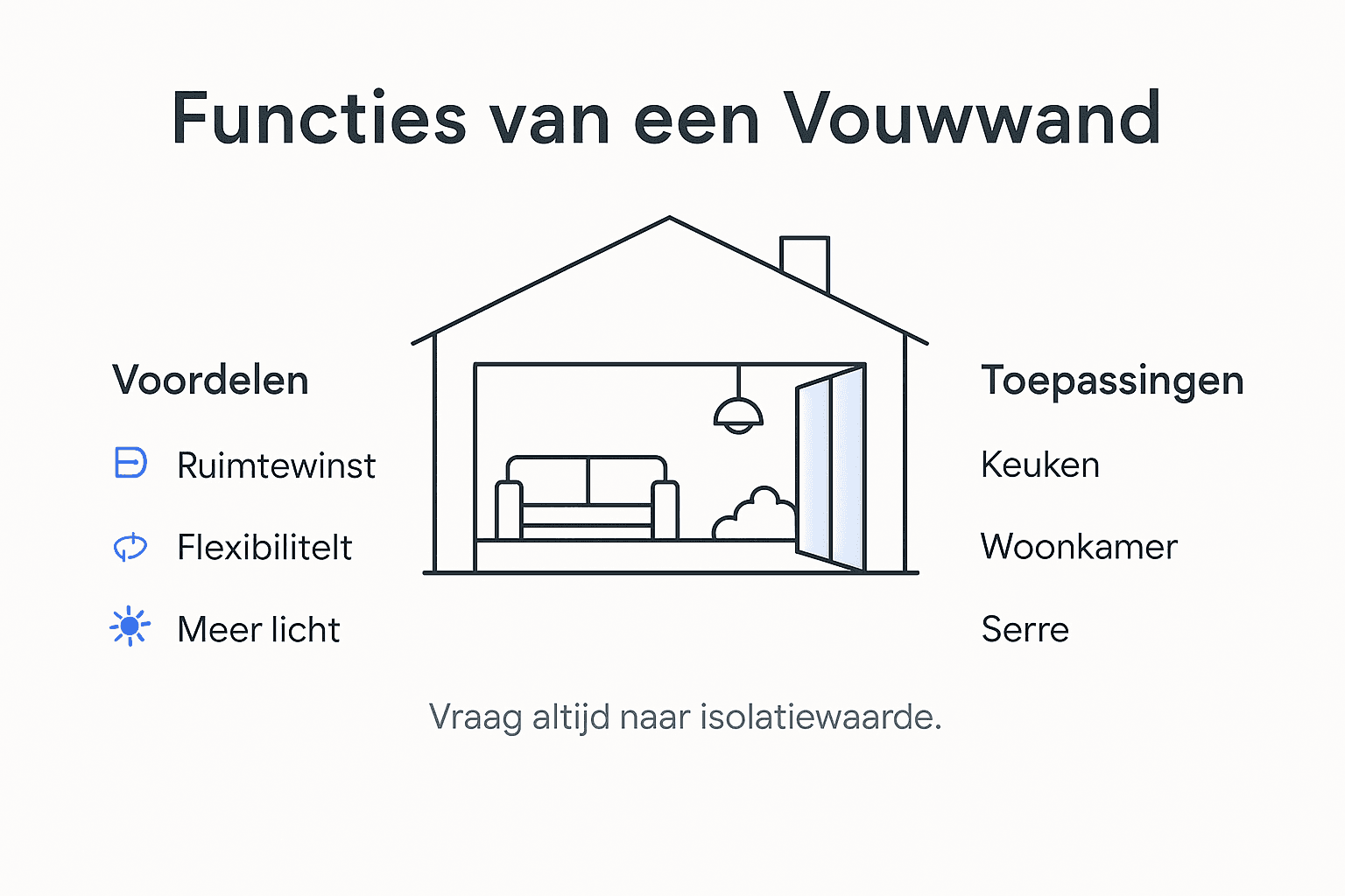 Infographic: mogelijkheden en toepassingen van de vouwwand