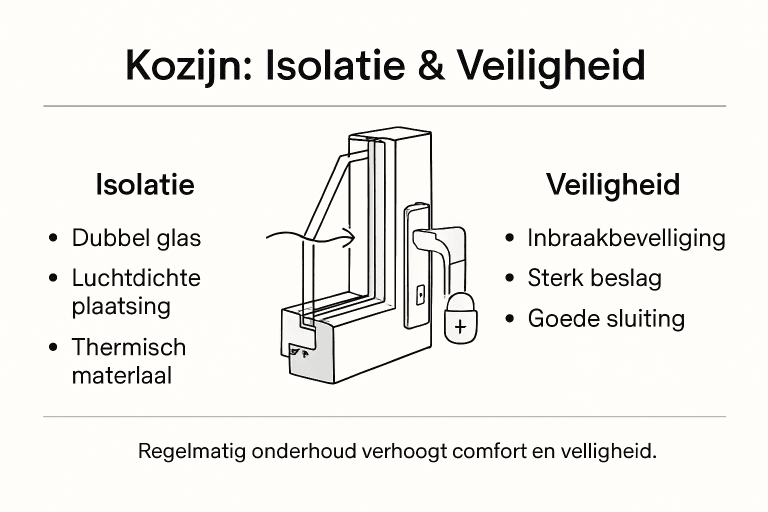 Infographic: alles wat je moet weten over de isolatie en veiligheid van kozijnen