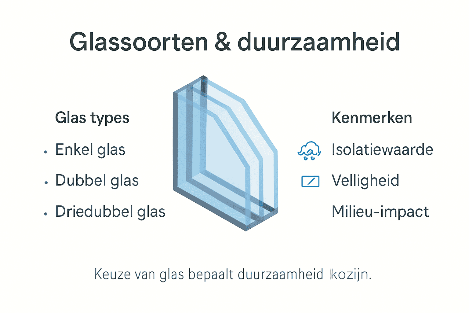 Infographic: verschillende glassoorten, hun eigenschappen en hoe duurzaam ze zijn
