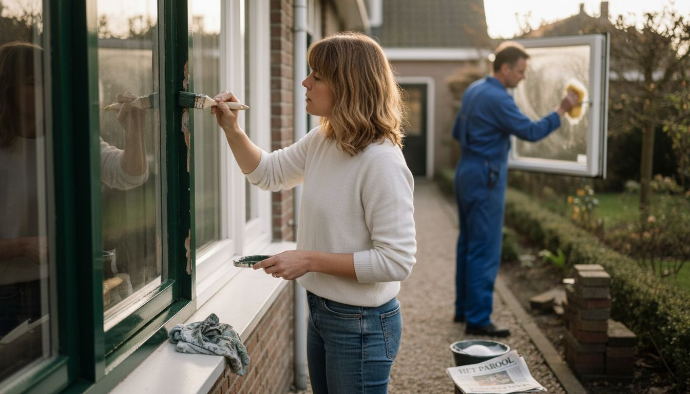 Houten en kunststof kozijnen samen goed onderhouden