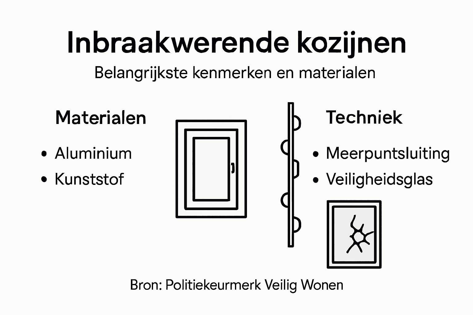 Overzichtelijke infographic: wat maakt een kozijn echt inbraakwerend?