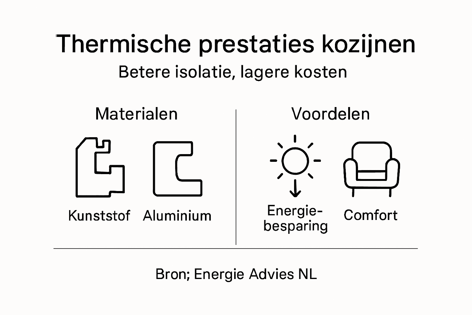 Overzicht: warmte-isolatie van kozijnen in beeld gebracht