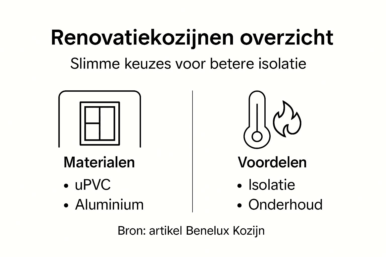 Overzicht: verschillende soorten renovatiekozijnen en hun voordelen