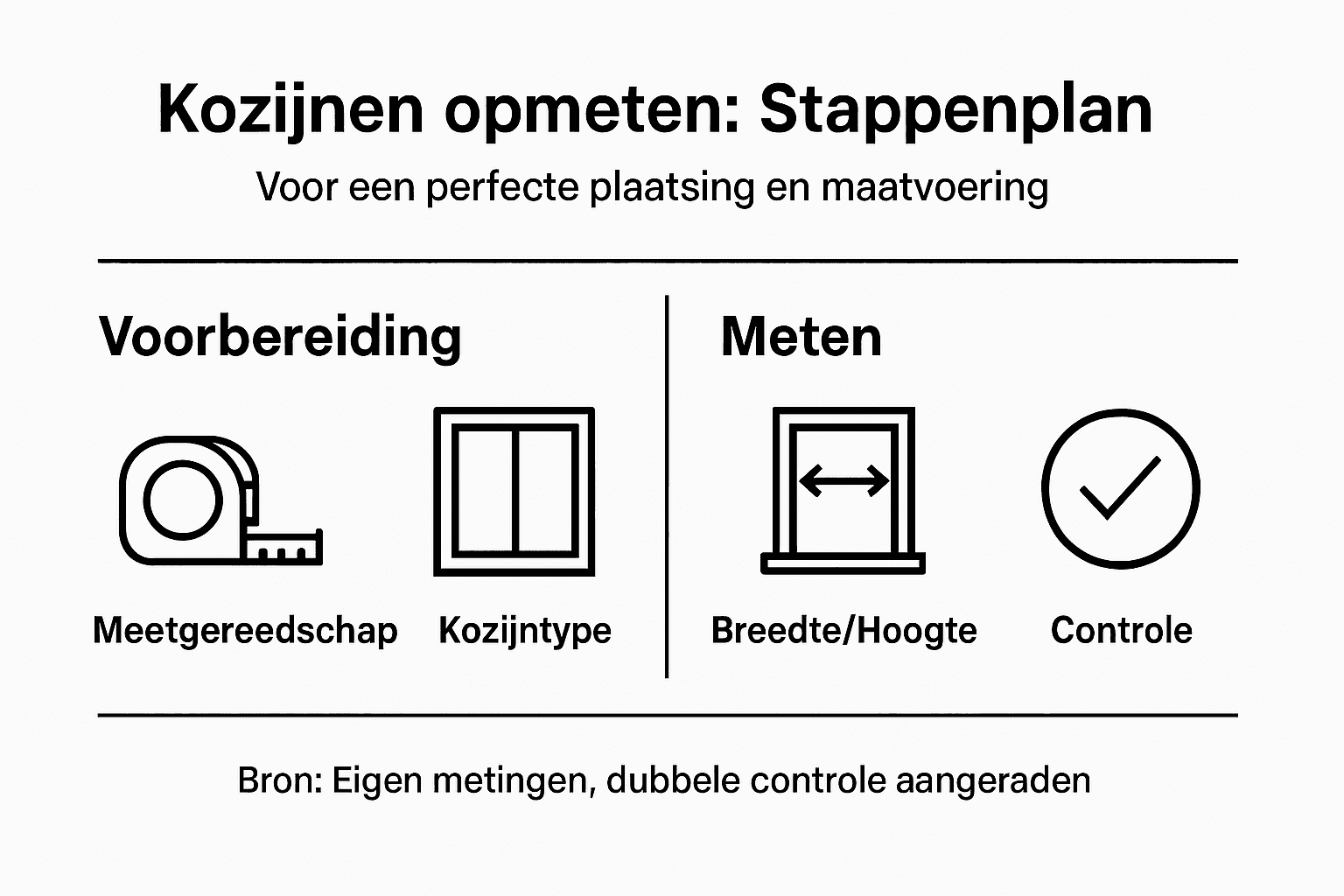 Infographic: Stapsgewijs zelf je kozijnen nauwkeurig opmeten