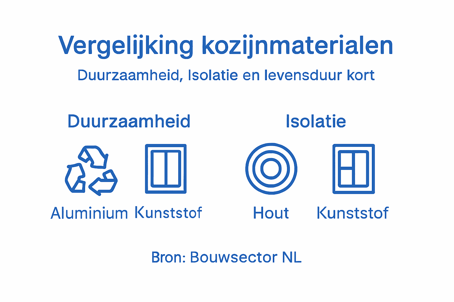 Infographic zet de verschillende raamsoorten voor stadswoningen overzichtelijk op een rij.