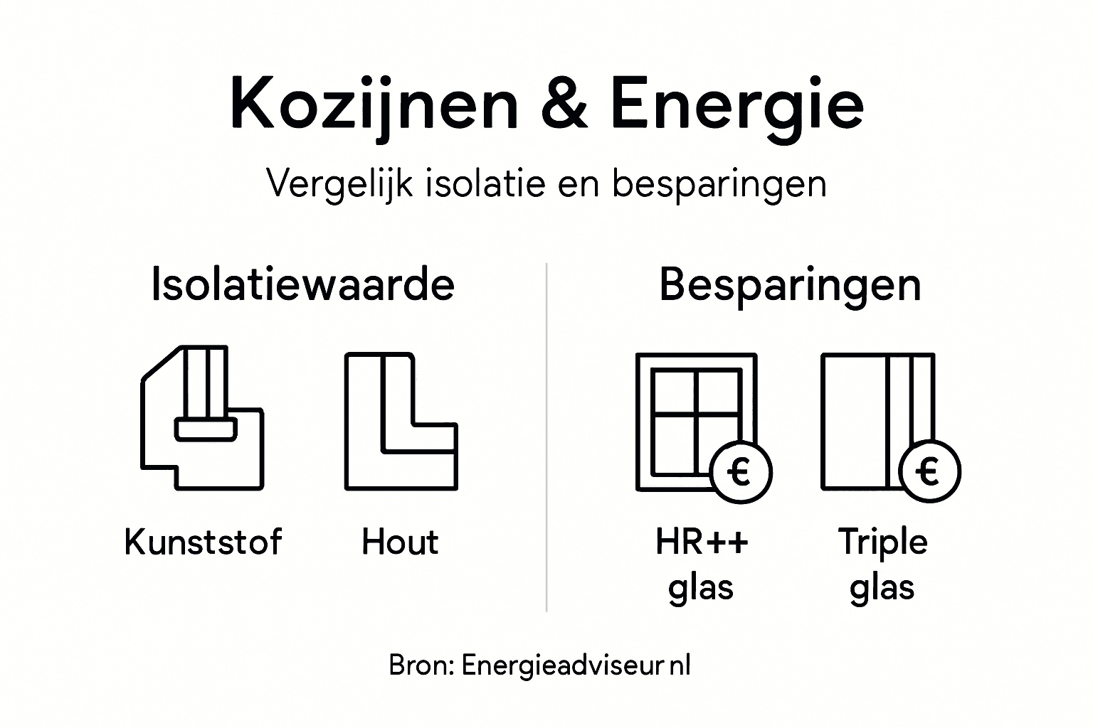 Infographic: hoe goed isoleren jouw kozijnen en wat levert het op?