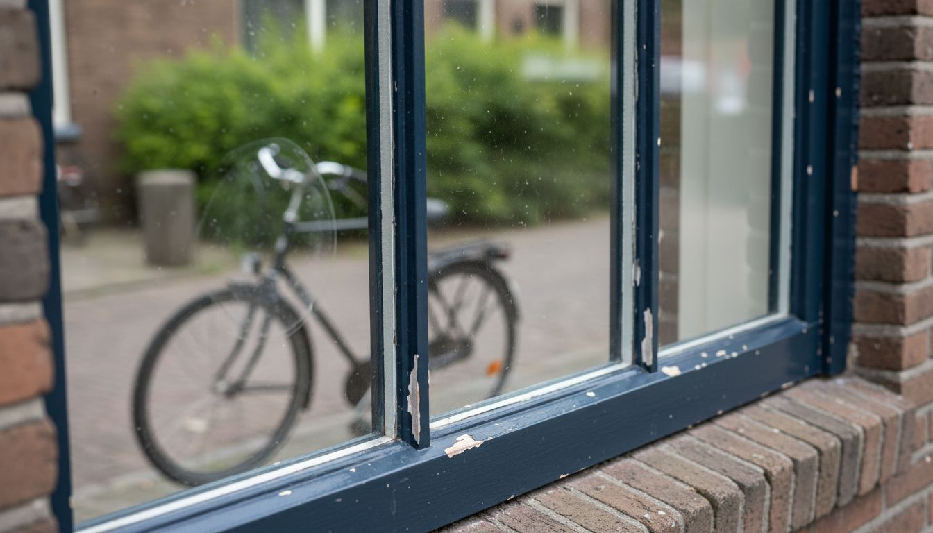 Drievoudig glas met een helder, strak afgewerkt raam