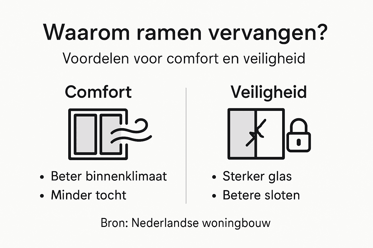 Infographic: Alles over comfort en veiligheid bij het vervangen van ramen
