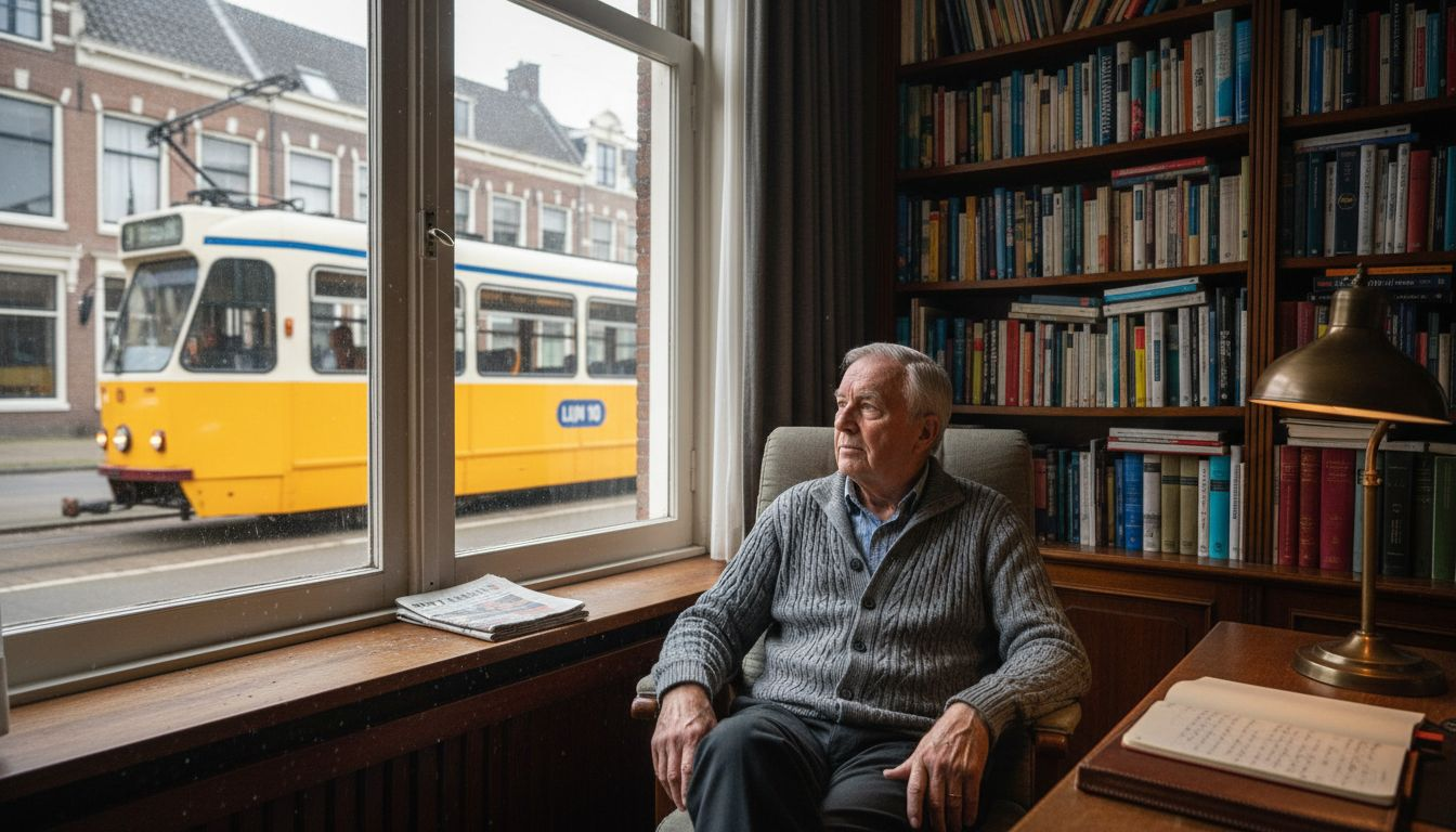 Dankzij isolerend glas merkt deze man dat het binnen een stuk stiller is.