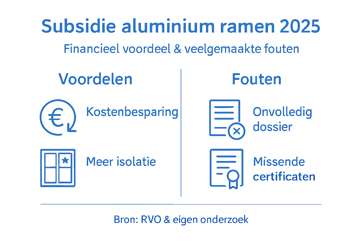 Infographic: het effect van subsidies op aluminium kozijnen