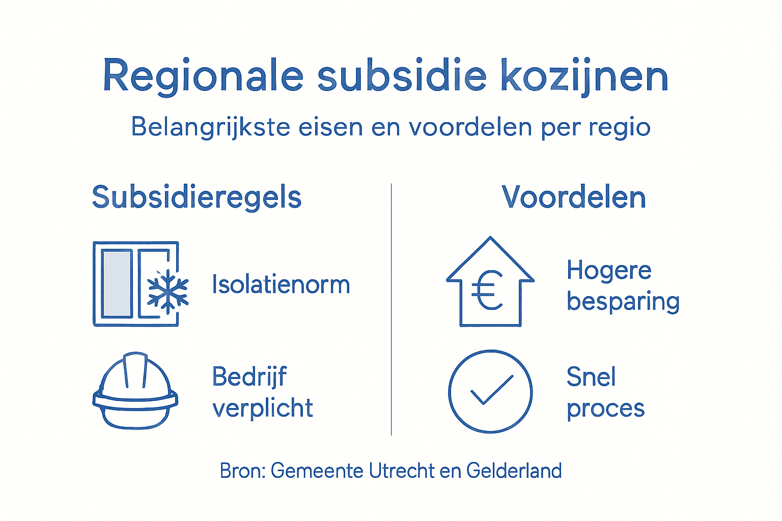 Infographic: actuele subsidiemogelijkheden en isolatienormen voor kozijnen per regio