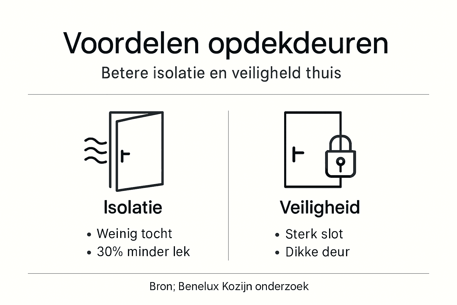 Infographic: De voordelen van een opdekdeur – betere isolatie en extra veiligheid