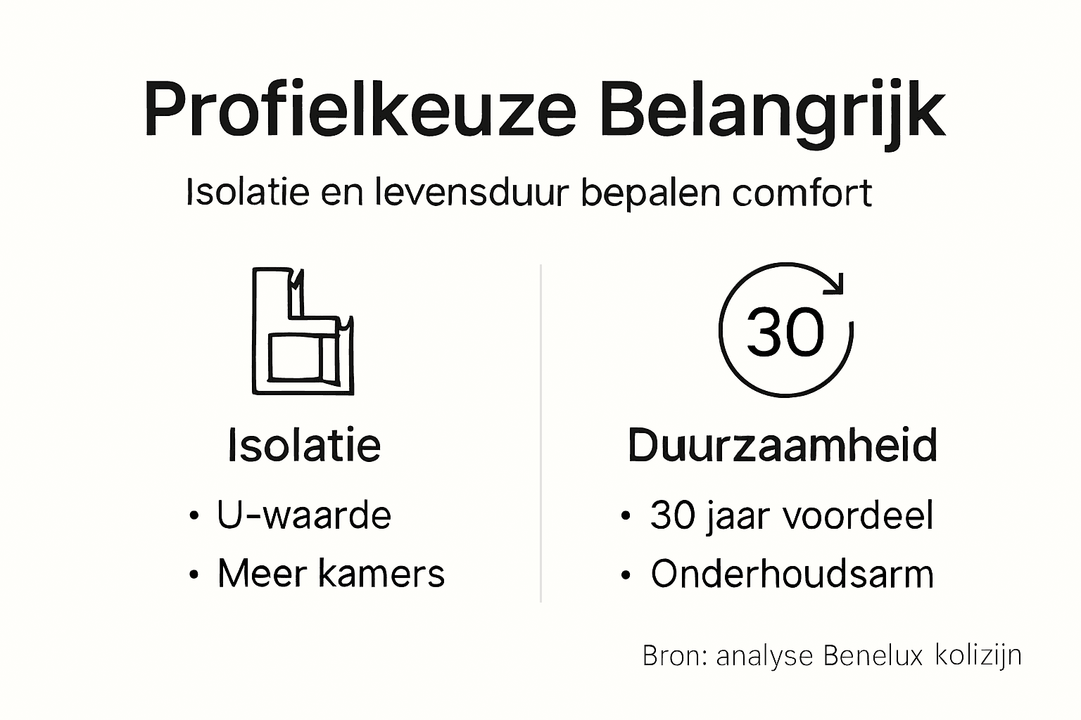 Infographic: Waarom een bewuste profielkeuze belangrijk is voor isolatie en duurzaamheid