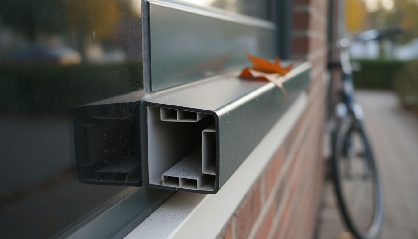 Close-up van het slagvaste profiel en de kozijnrand