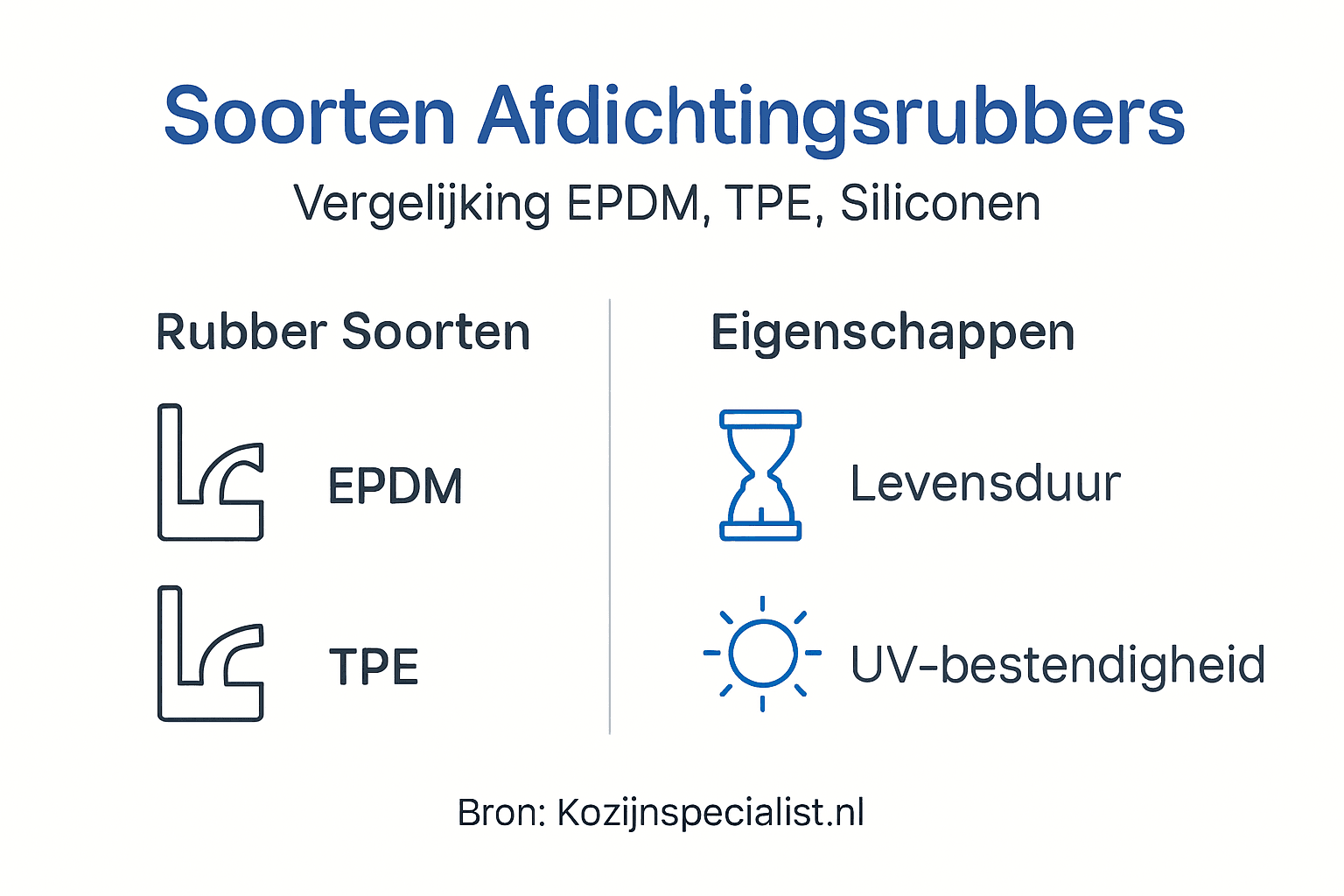 Overzicht: Verschillende soorten afdichtingsrubber in beeld