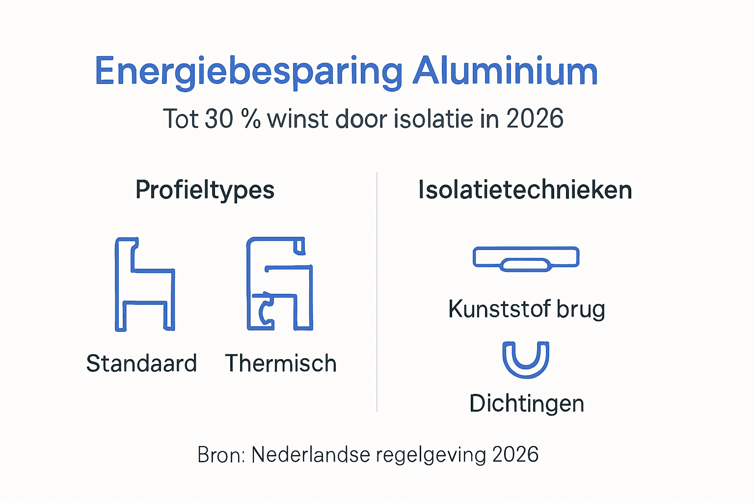 Infographic over energiebesparing aluminium kozijnen