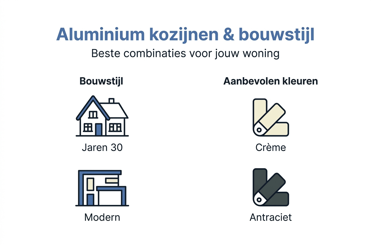 Visuele gids: aluminium kozijnen en welke bouwstijl daarbij past