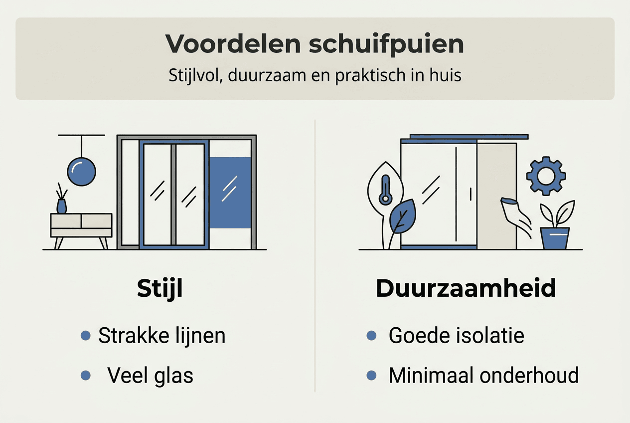 Overzicht: de pluspunten van moderne, minimalistische schuifpuien