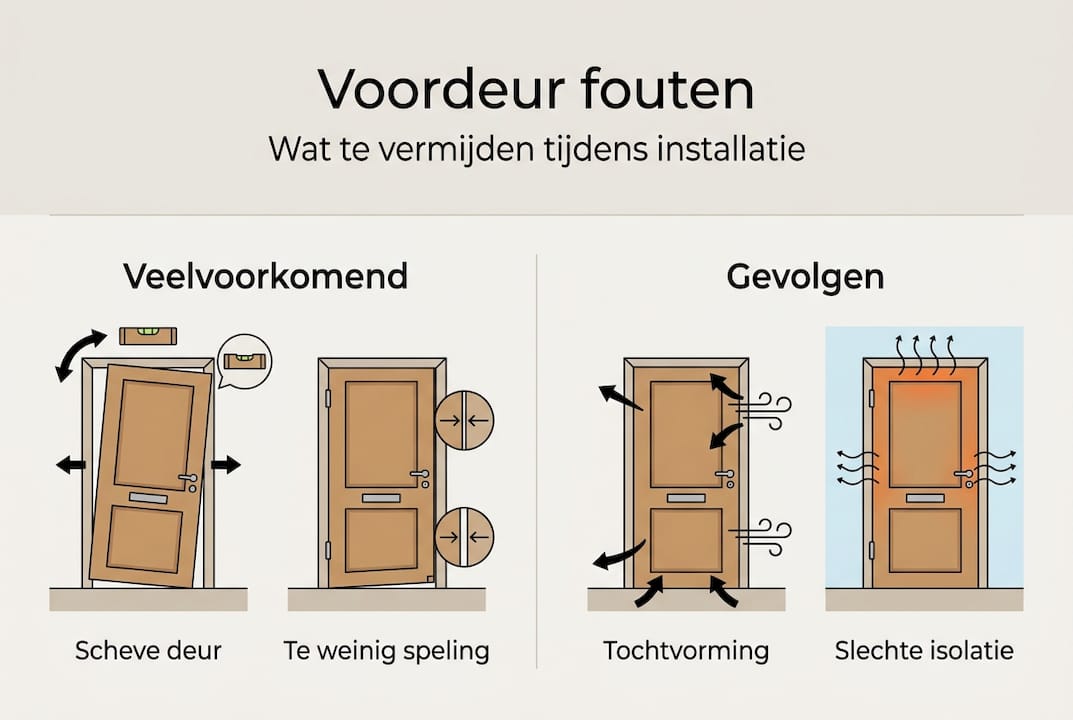 Infographic: meest voorkomende fouten bij het plaatsen van een voordeur