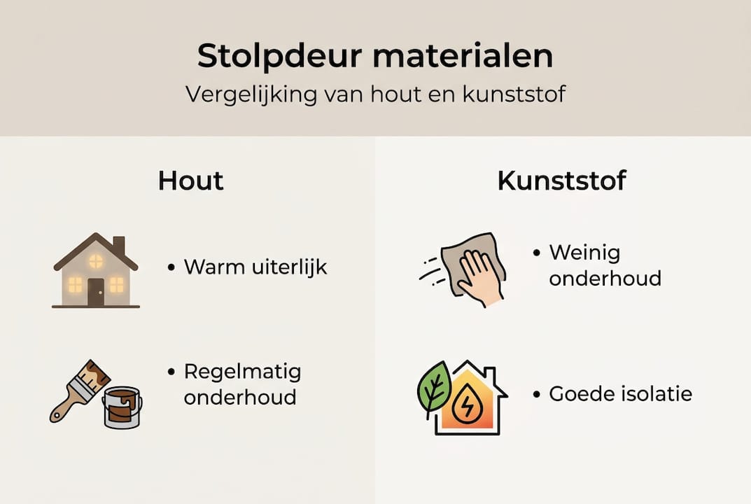 Infographic: houten of kunststof stolpdeur – wat past het beste bij jouw huis?