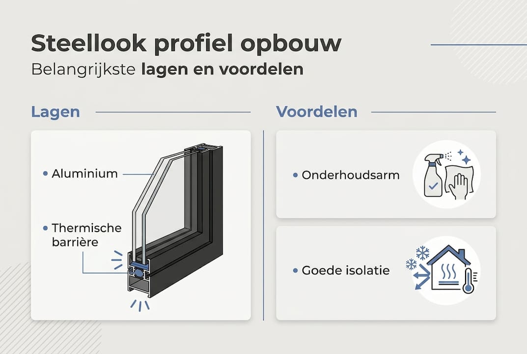 Infographic: hoe is een steellook profiel opgebouwd en wat zijn de belangrijkste voordelen?