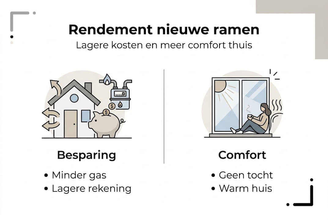 Infographic: Wat leveren nieuwe ramen écht op?