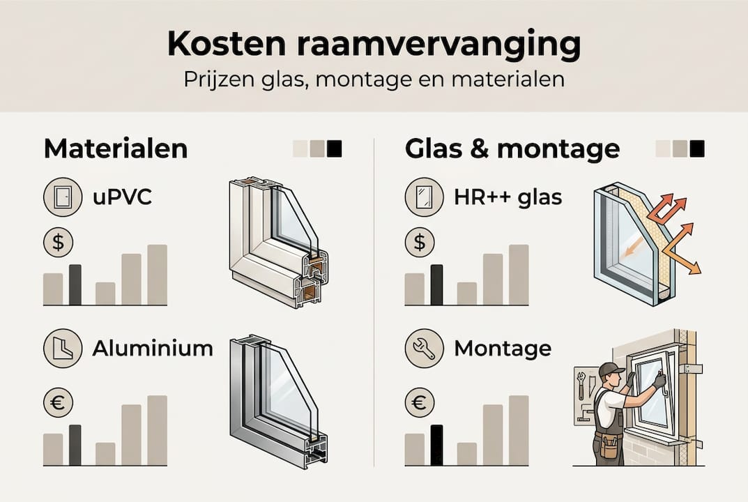 In één oogopslag de kosten van nieuwe ramen: bekijk het overzicht in deze infographic.