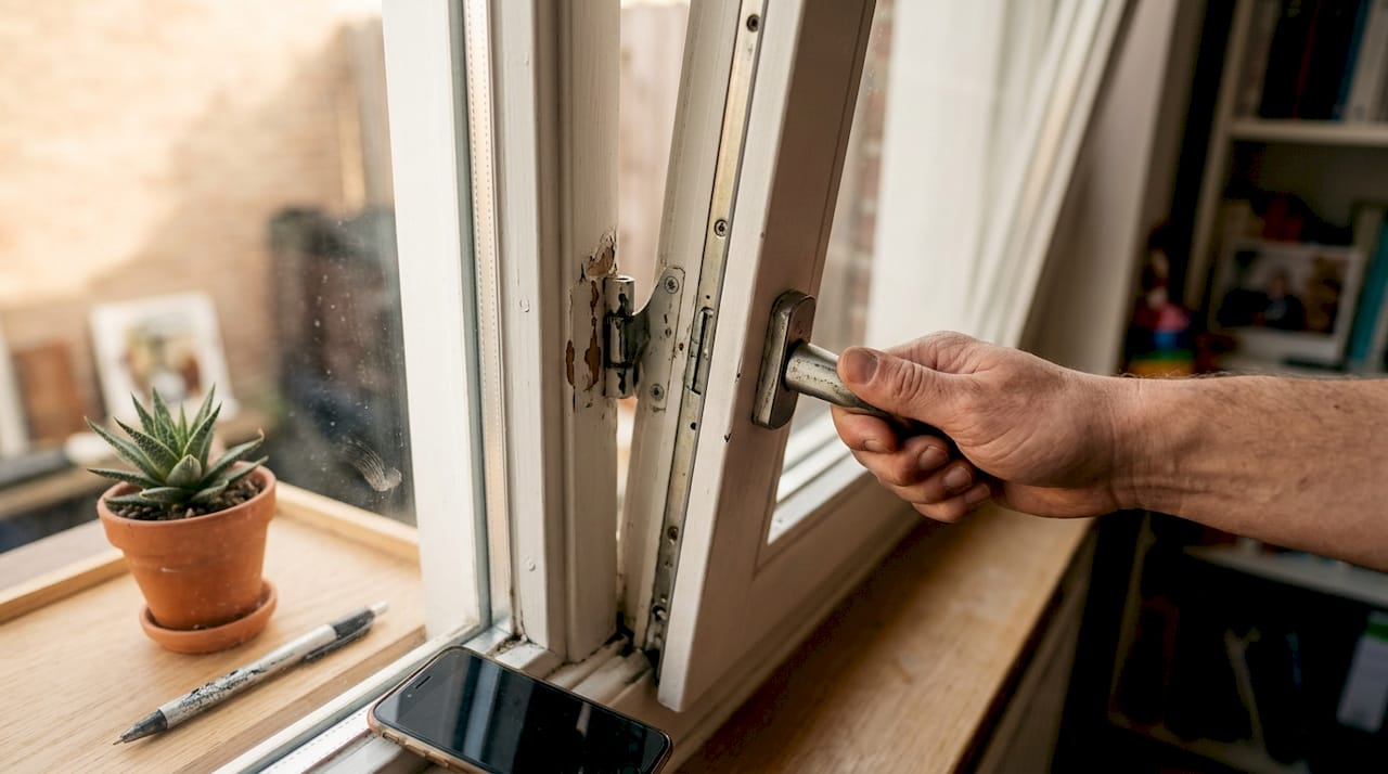 Draaikiepraam in de studeerkamer is met de hand te bedienen