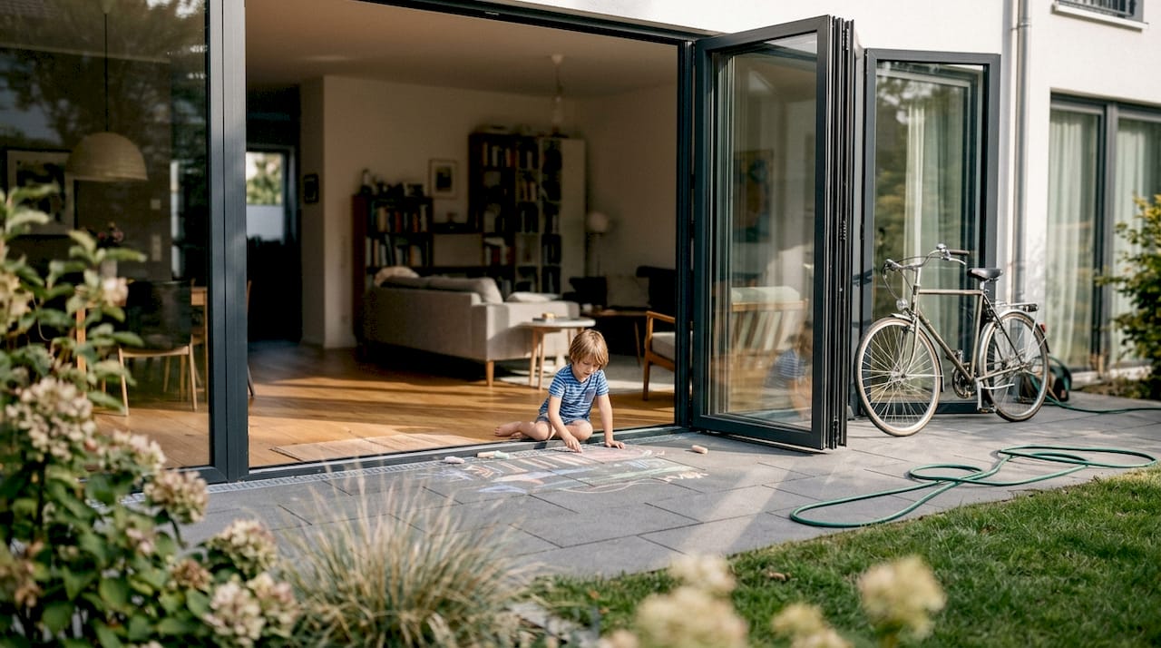 Met de openslaande deuren haal je buiten naar binnen en ontstaat er volop extra leefruimte.