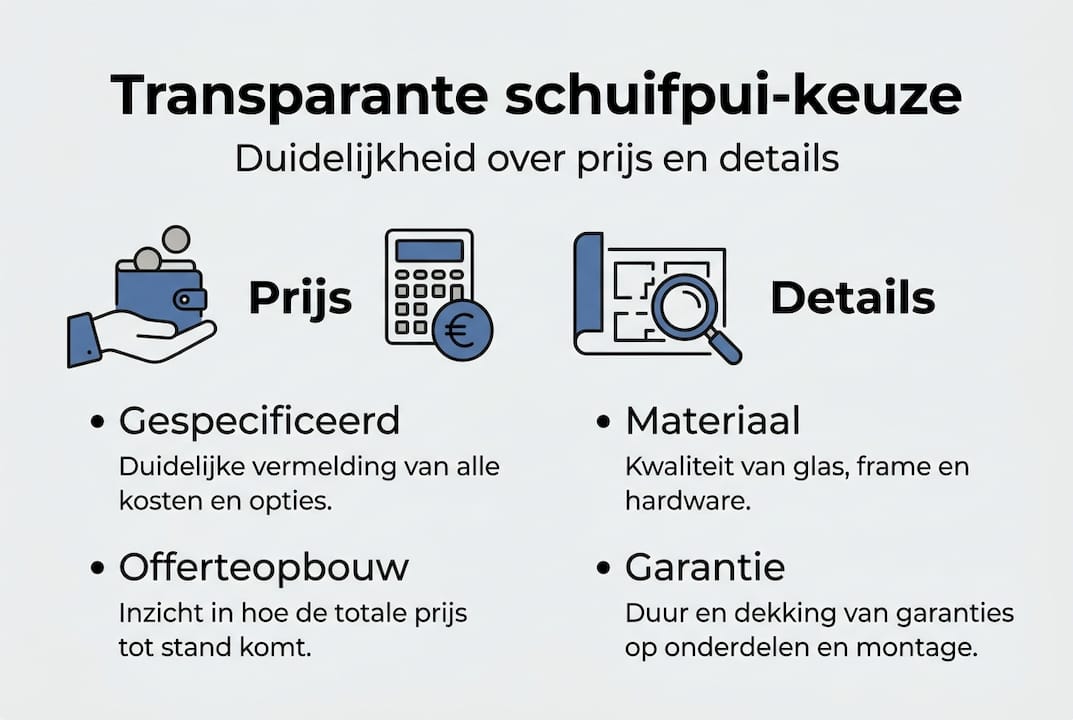 Overzicht: helderheid bij het kiezen van een schuifpui