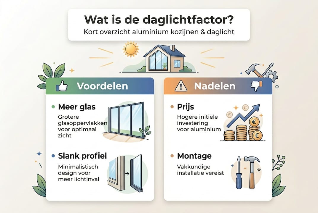 Infographic: de voordelen van aluminium kozijnen voor daglichttoetreding