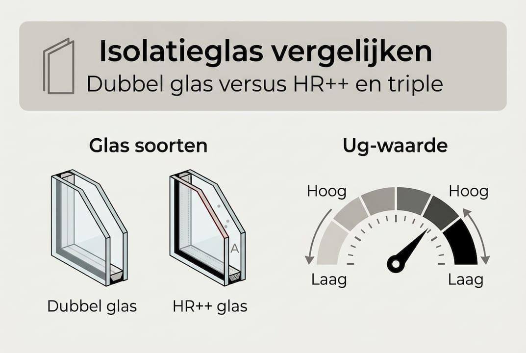 Overzicht: de isolatiewaarde van dubbel glas vergeleken