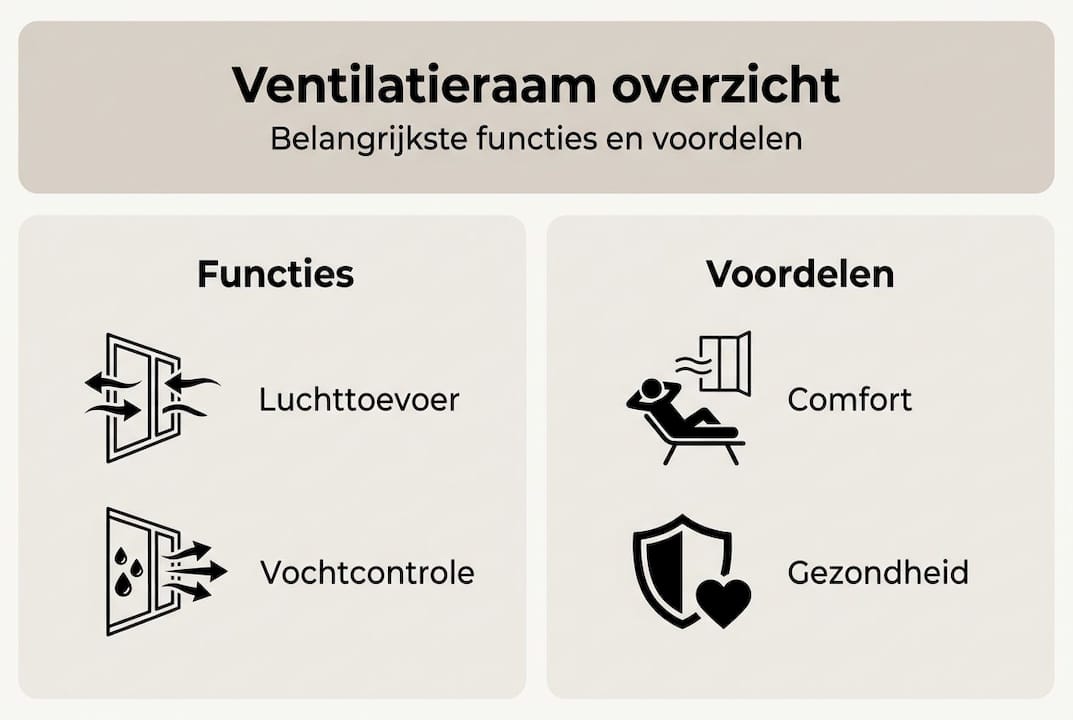 Infographic: wat zijn ventilatieramen en welke voordelen bieden ze?