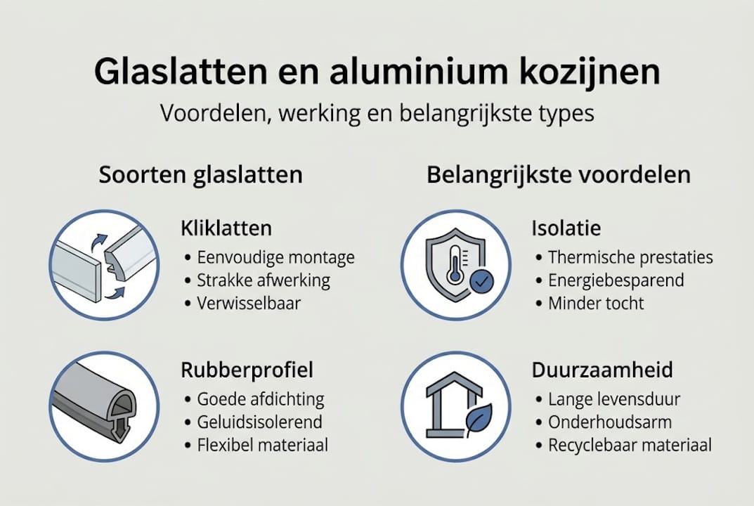 Overzicht: verschillende soorten glaslatten en hun voordelen op een rij
