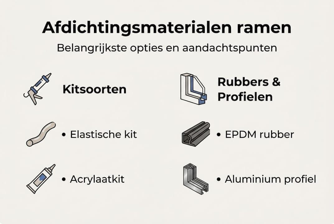 Infographic: welke materialen gebruik je om ramen goed af te dichten?
