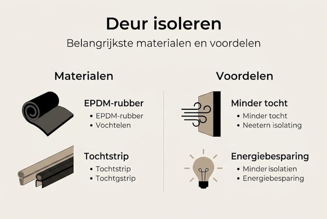 Infographic: De voordelen van verschillende materialen voor deurisolatie