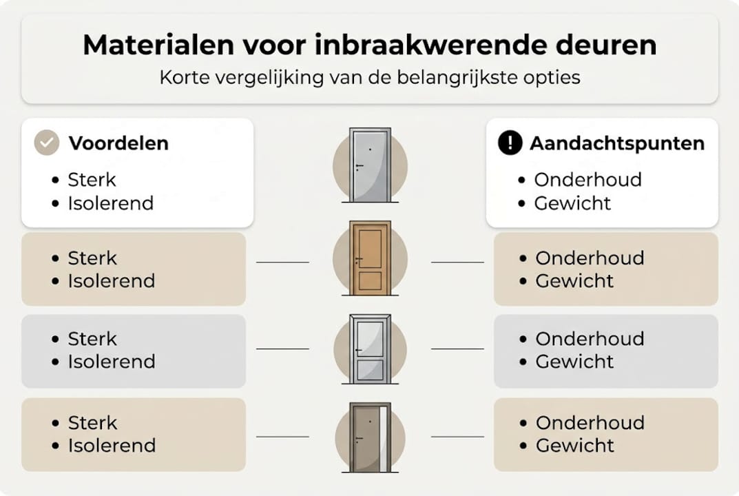 Infographic: verschillende materialen en hun pluspunten