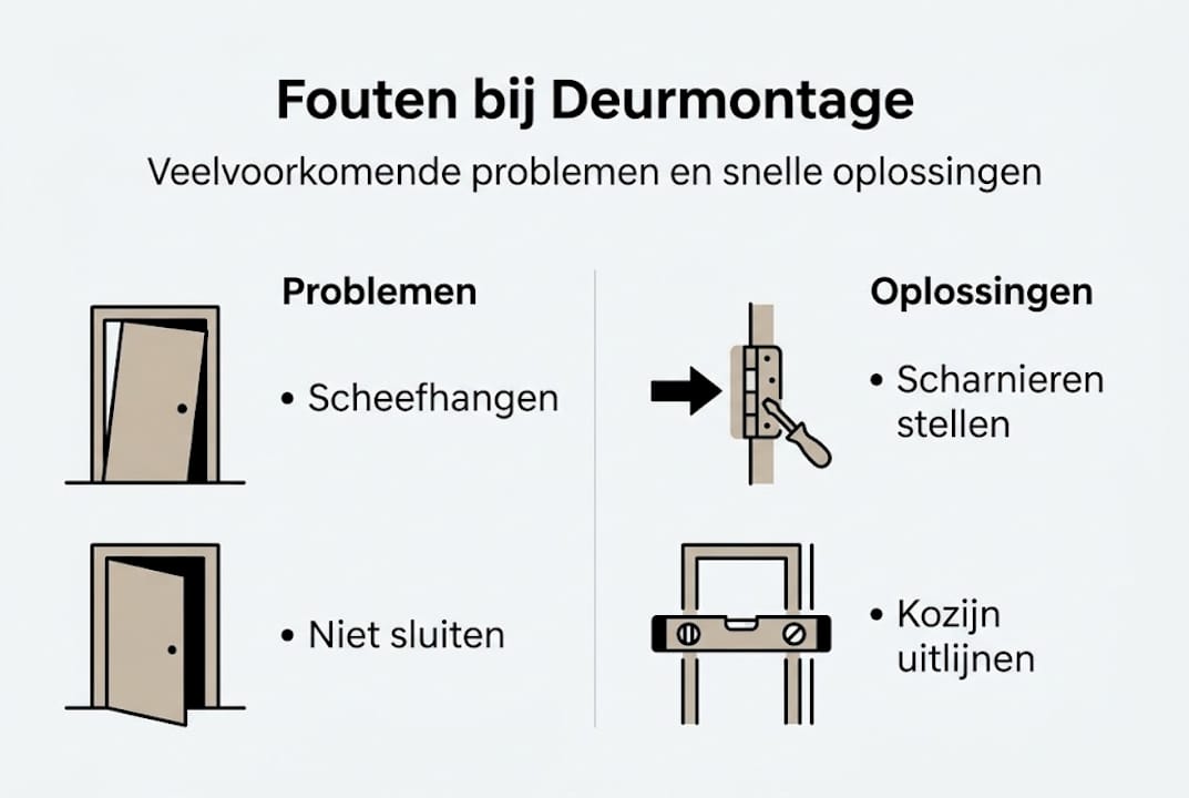 Infographic: veelgemaakte fouten bij het plaatsen van deuren en hoe je ze voorkomt