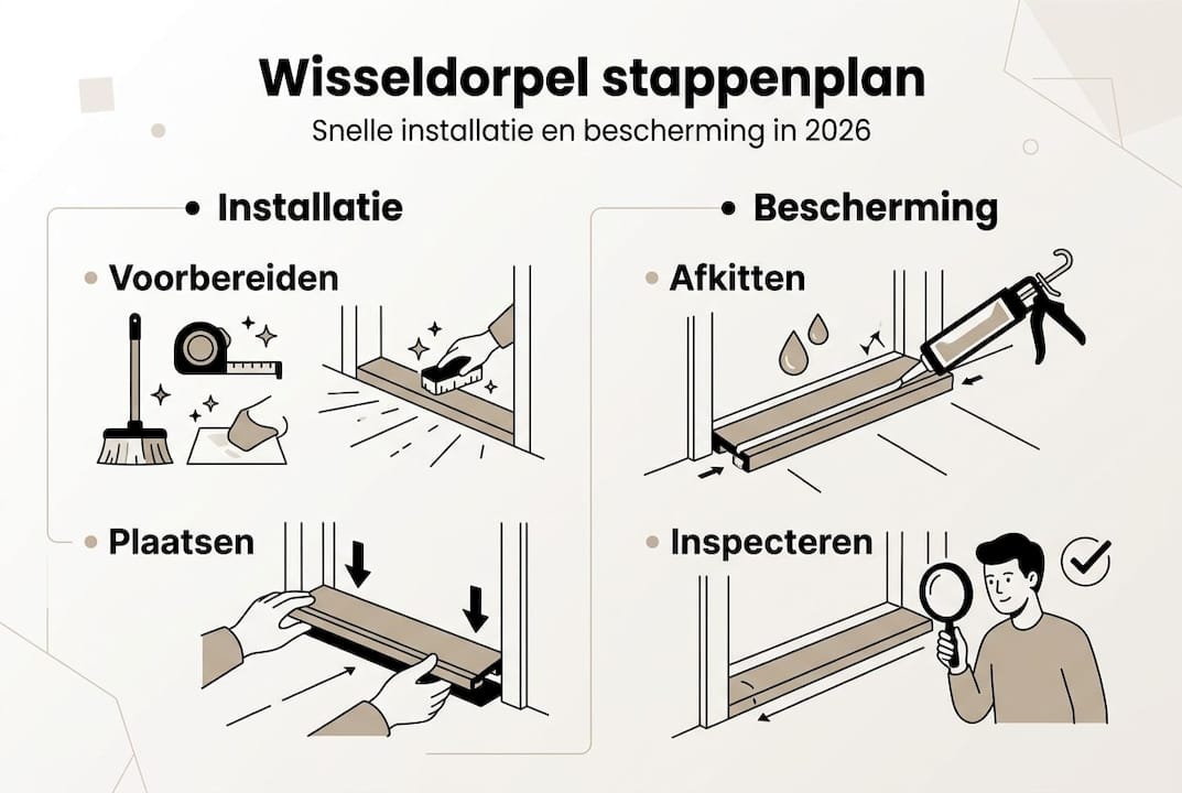 Infographic: zo plaats en bescherm je een wisseldorpel
