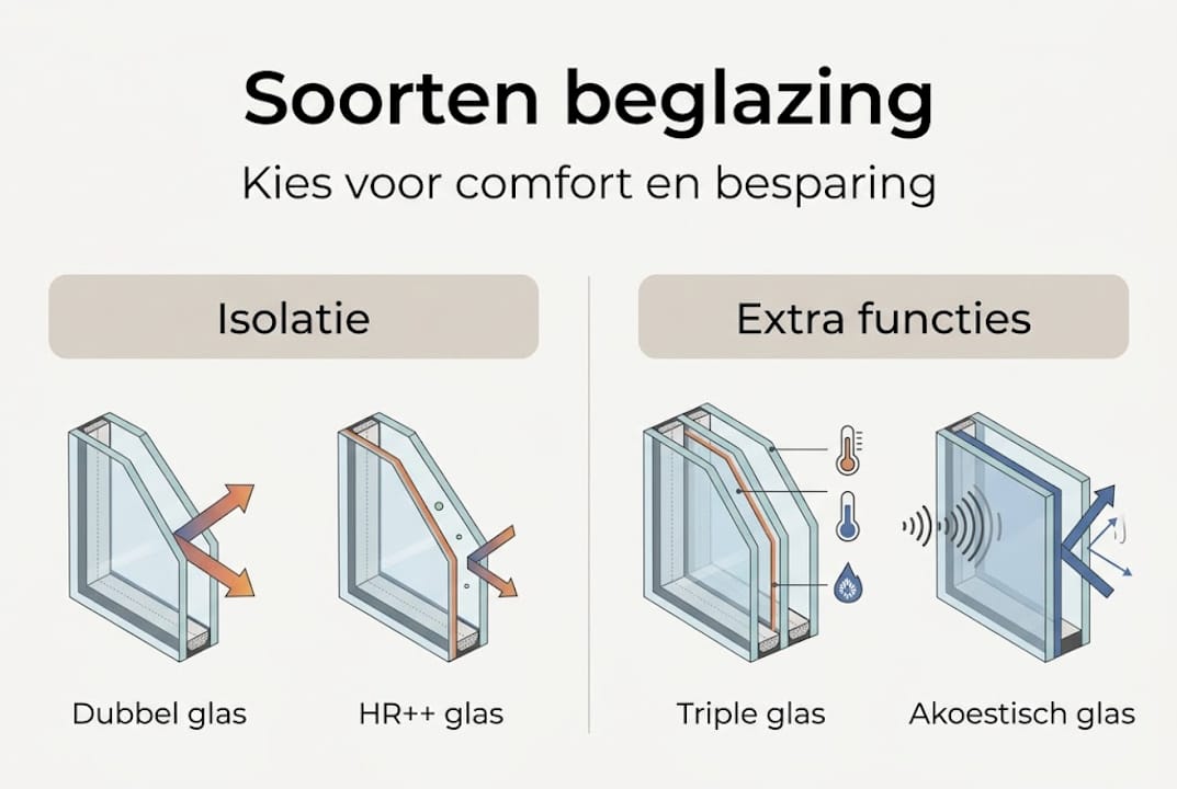 Overzicht: verschillende soorten glas en hun toepassingen
