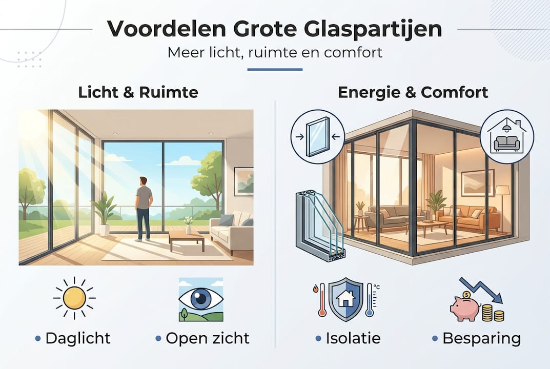 Infographic: de pluspunten van royale raampartijen