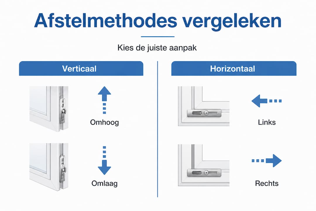 Overzicht: verschillende manieren om een aluminium deur af te stellen in beeld gebracht
