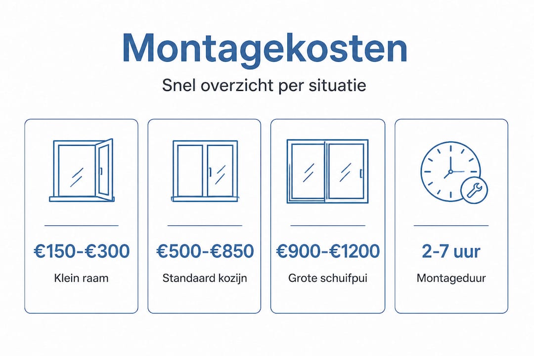 Infographic: Wat kost het plaatsen van kozijnen?
