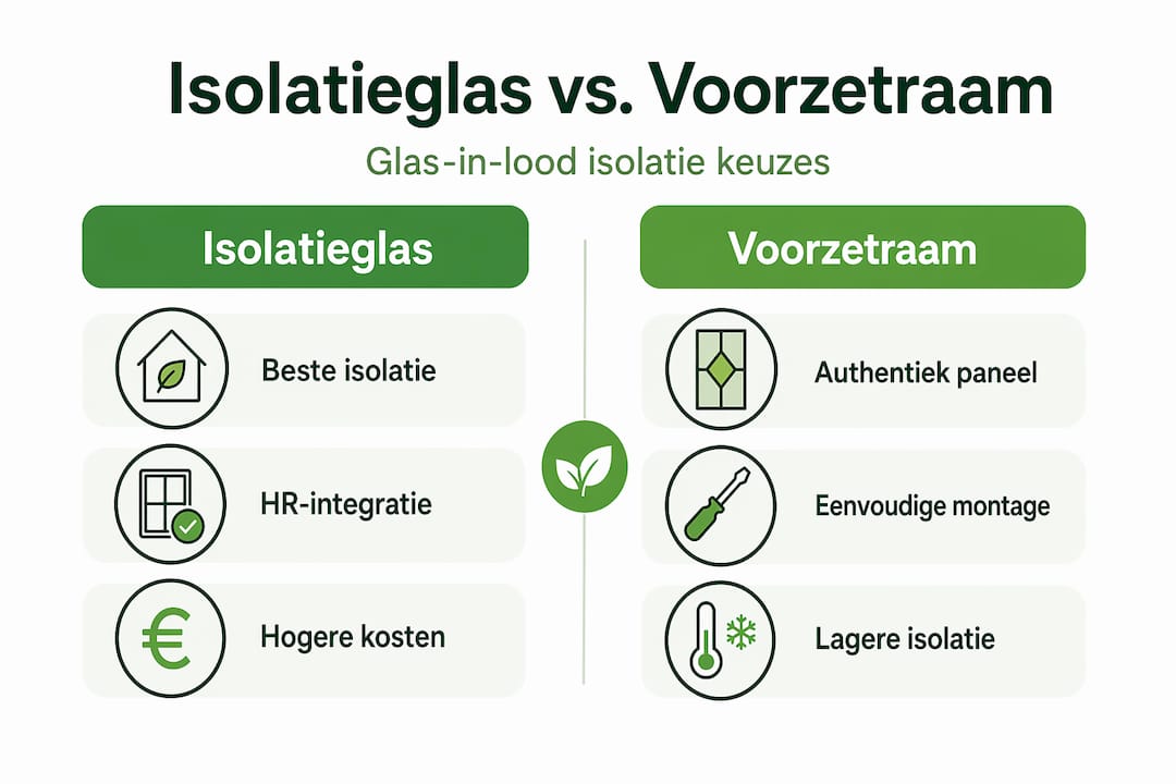 Overzicht van mogelijkheden: isolatieglas en voorzetramen