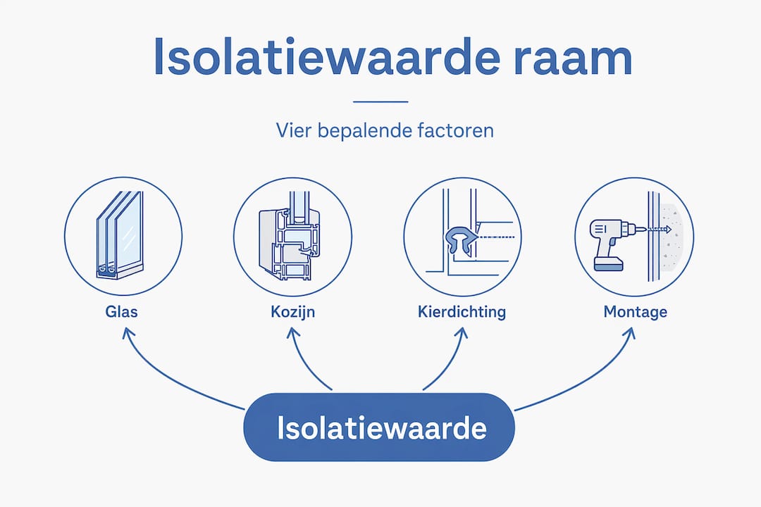 Infographic: welke factoren bepalen de isolatiewaarde van je raam?