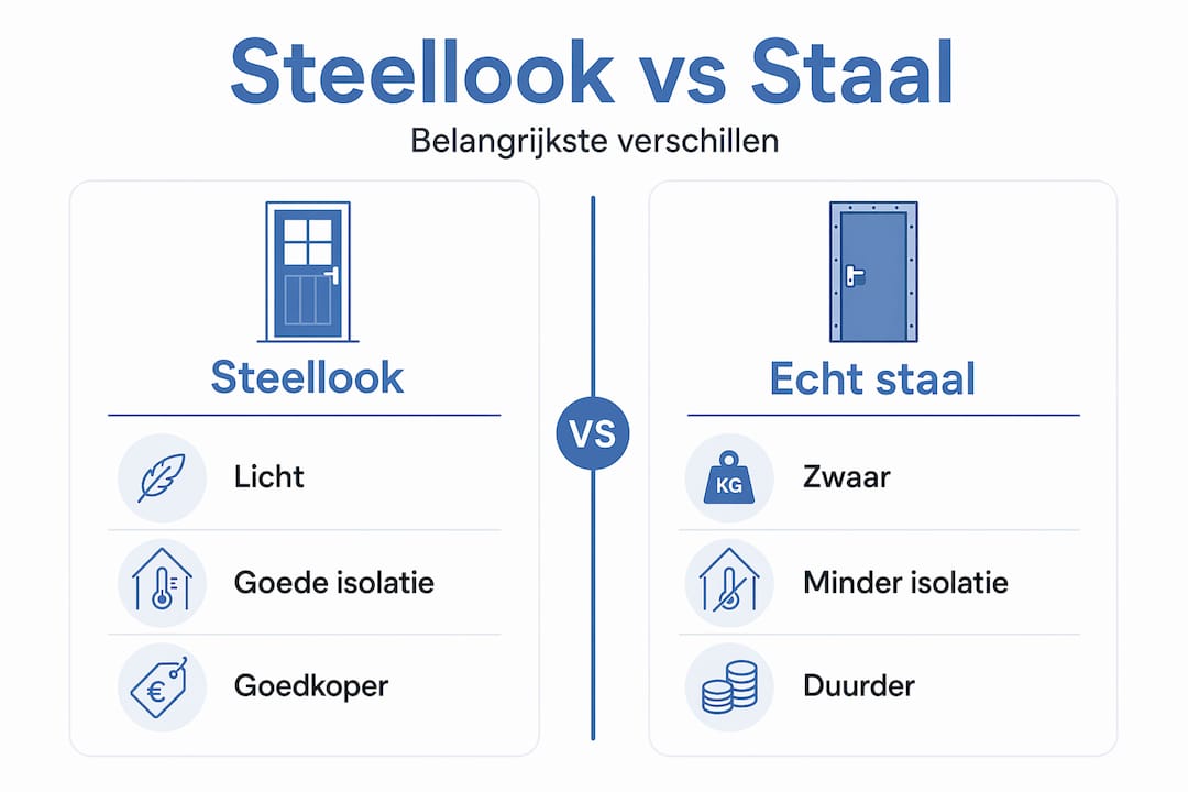 Infographic: Steellook of Echt Staal – Wat zijn de verschillen?