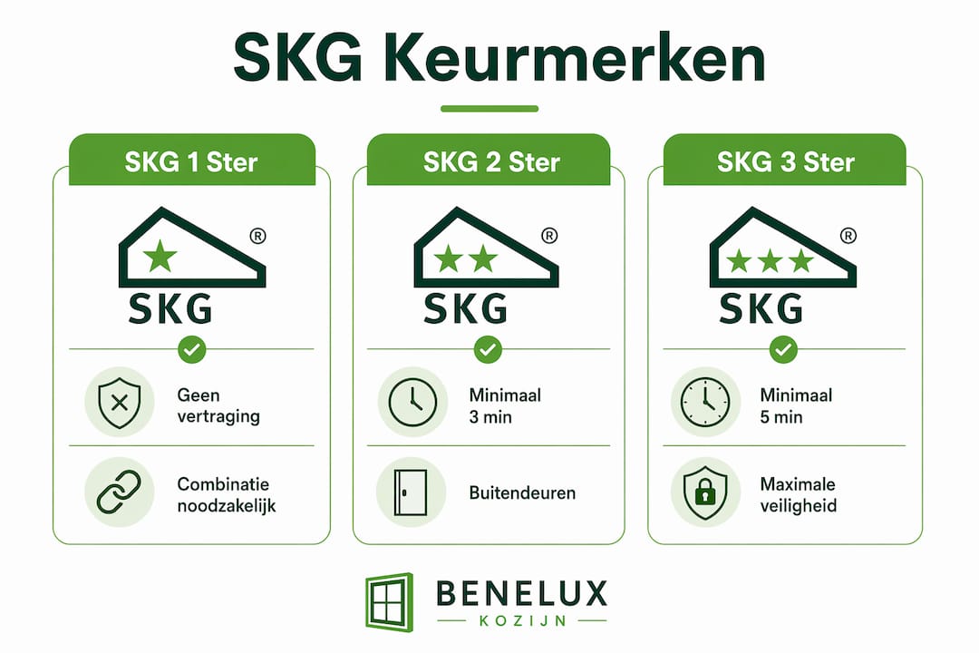 Infographic: overzicht van SKG sloten en hun sterrenclassificatie