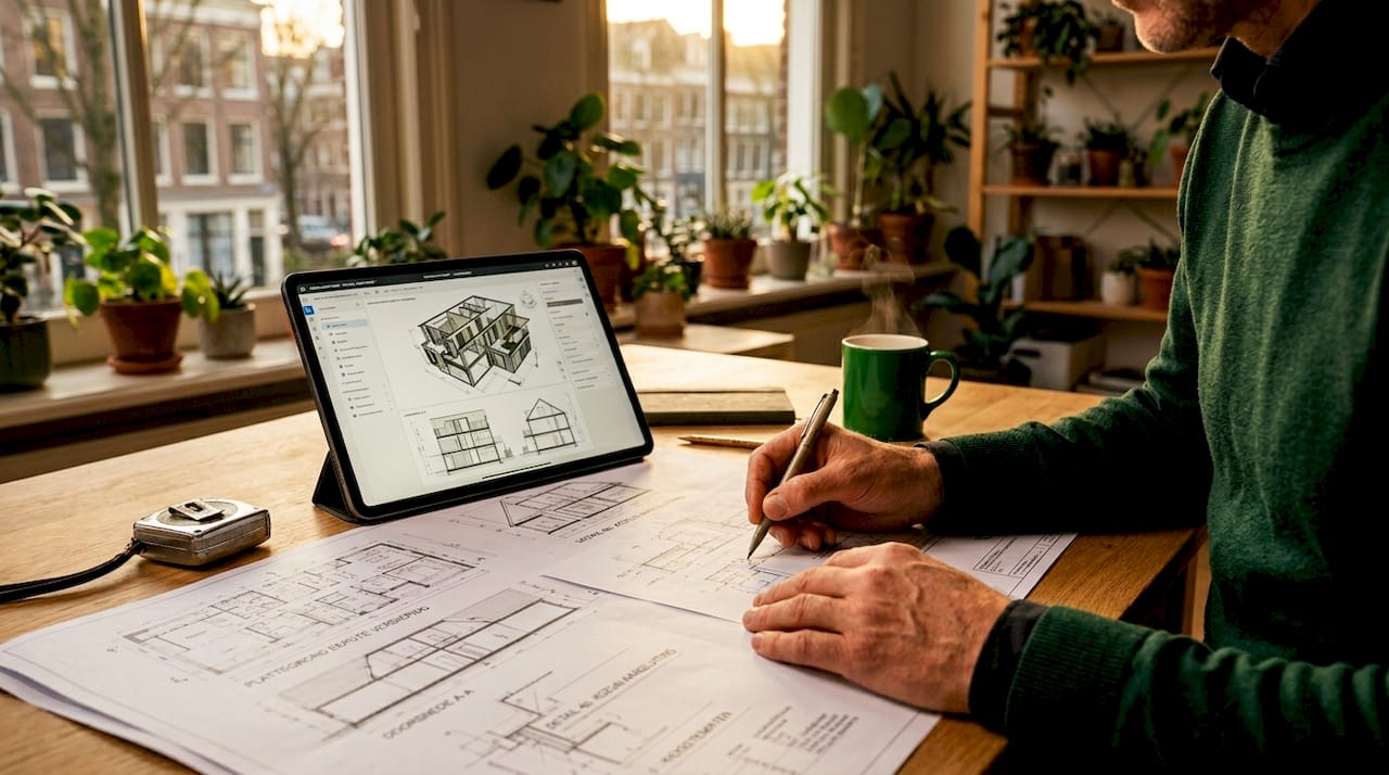 Stappenplan van de architect voor gevelrenovatie op de werf