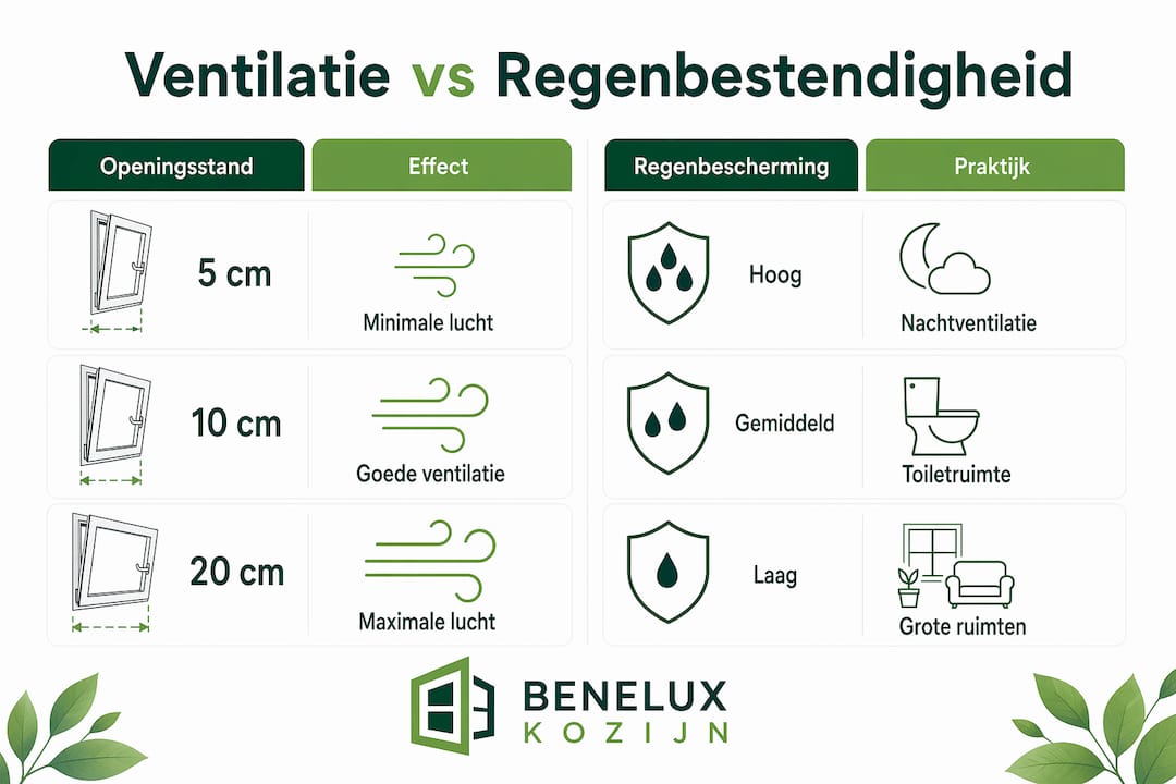 Infographic: Hoe goed ventileren valramen en zijn ze bestand tegen regen?