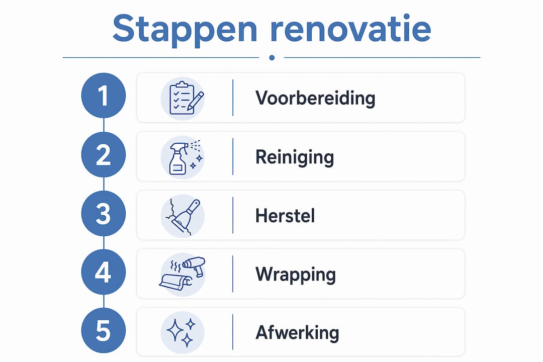 Infographic: Stappenplan voor het renoveren van kunststof kozijnen